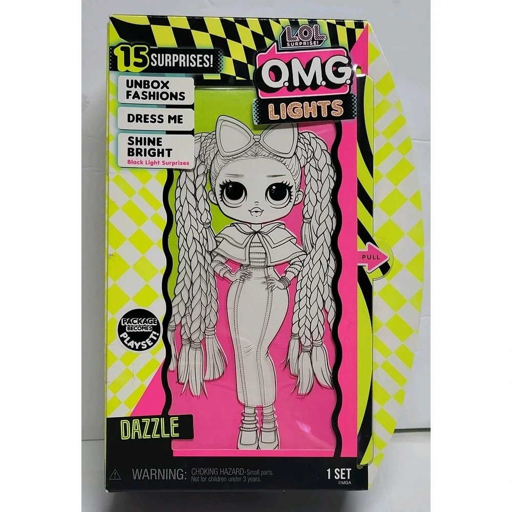 LOL Surprise OMG Lights Dazzle Doll Playset Black Light Fashion 2020 New Toy